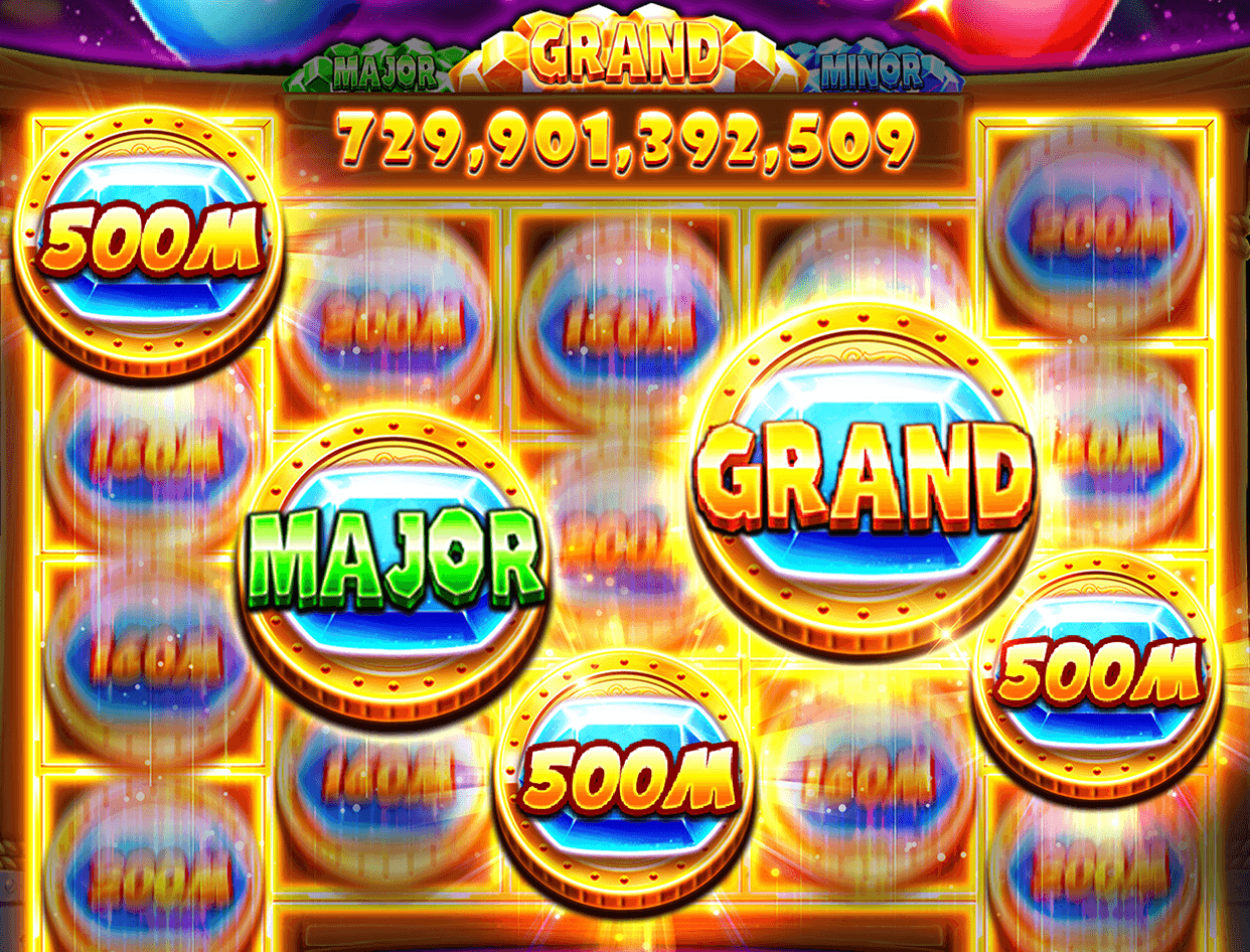 The Mole Miner machine in Jackpot Wins, a Grand jackpot of 729,901,392,509 between Major and Minor labels above reels of gold coins marked 500M, Major and Grand